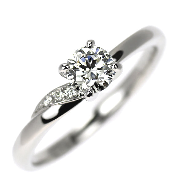 俄 Pt950 ダイヤモンド リング 0.31ct F VVS2 3EX 木洩日