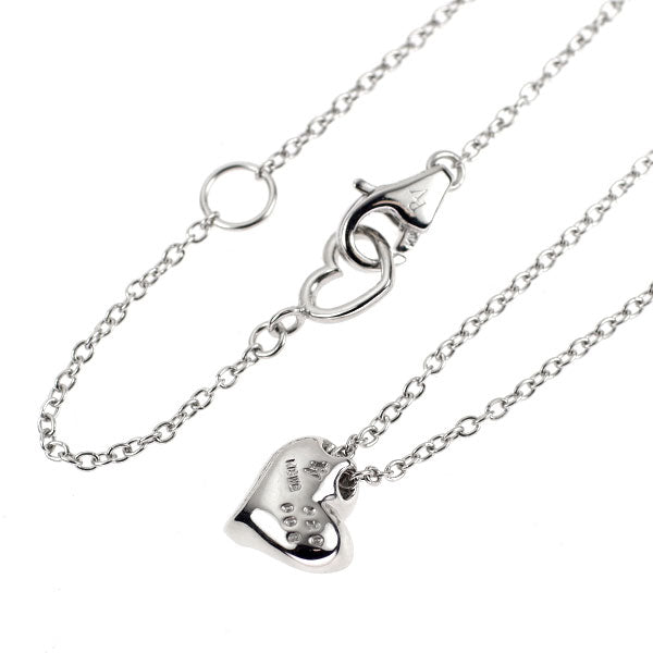 ポンテヴェキオ K18WG ダイヤモンド ペンダントネックレス 0.20ct D0.08ct ハート