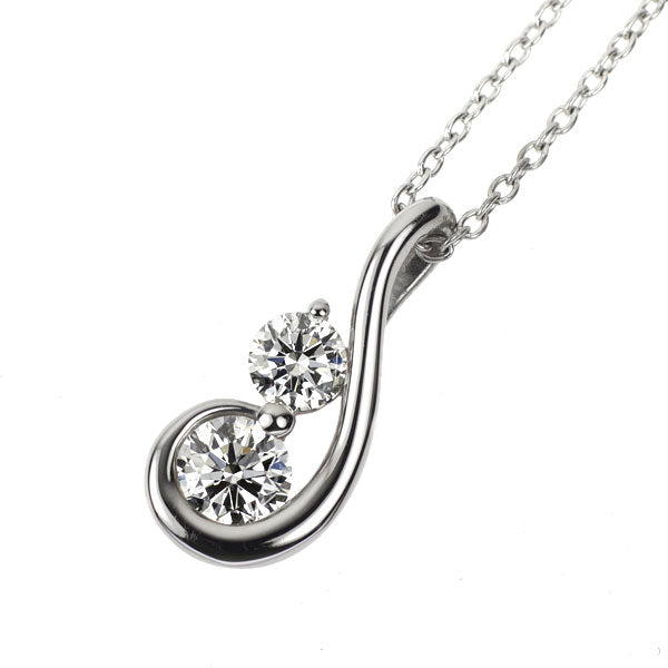 フォーエバーマーク Pt900/ Pt850 ダイヤモンド ペンダントネックレス 0.38ct Two D