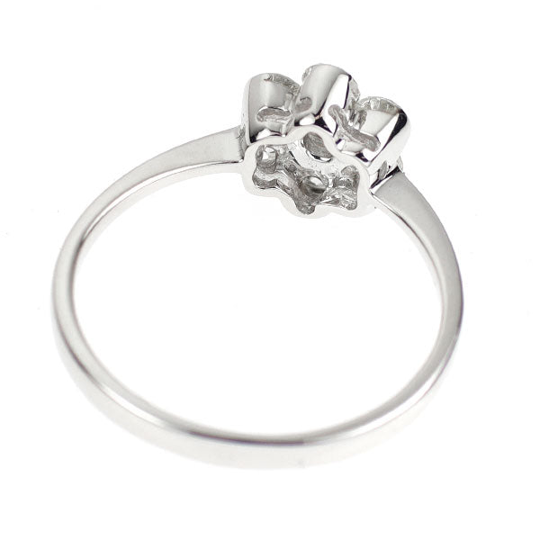 K18WG ダイヤモンド リング 0.69ct フラワー