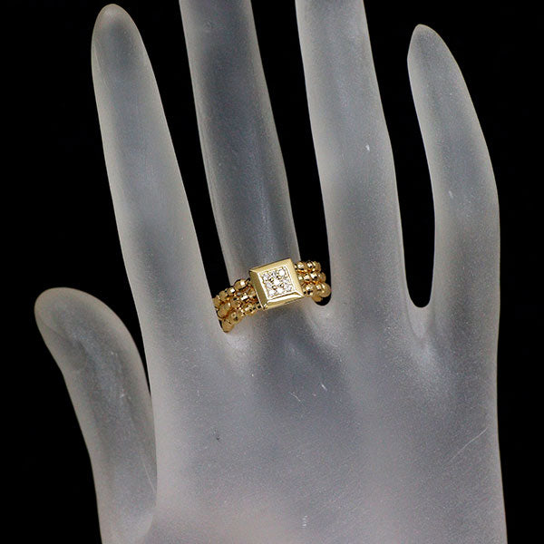 K18YG ダイヤモンド リング 0.10ct 形状記憶