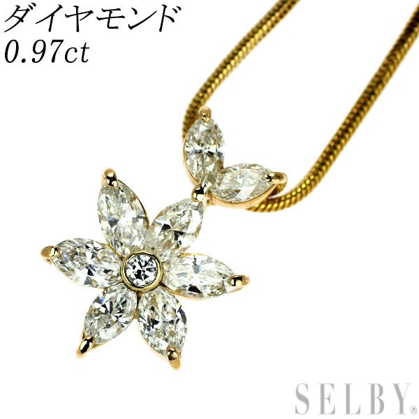 K18YG ダイヤモンド ペンダントネックレス 0.97ct