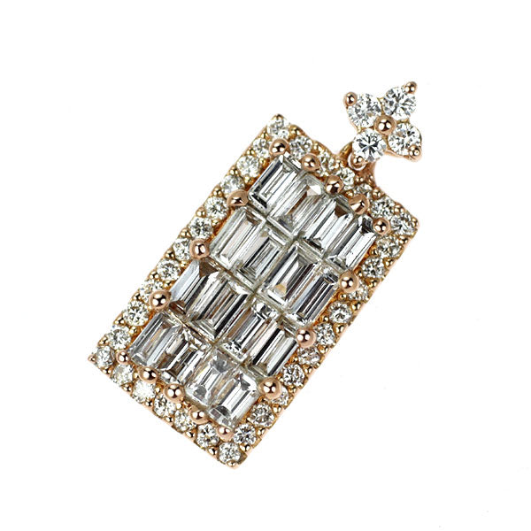 K18PG ダイヤモンド ペンダントトップ 1.00ct