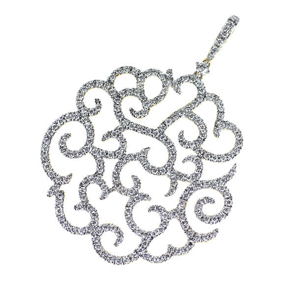 GINZA TANAKA/田中貴金属 K18YG/WG ダイヤモンド ペンダントトップ 1.65ct