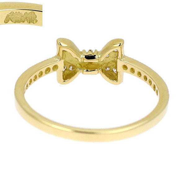 アーカー/ahkah K18YG ダイヤモンド リング 0.10ct ポルトリボン