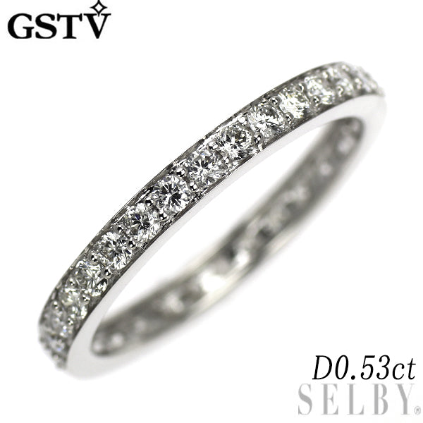 GSTV K18WG ダイヤモンド リング 0.53ct フルエタニティ