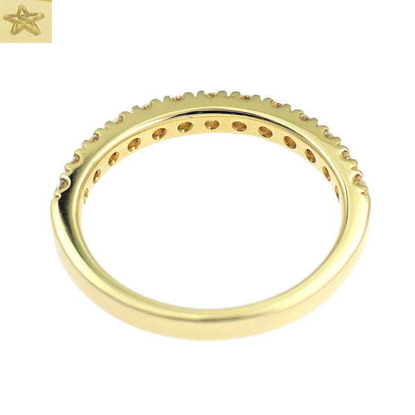 GINZA TANAKA/田中貴金属 K18YG H&C ダイヤモンド リング 0.40ct ハーフエタニティ