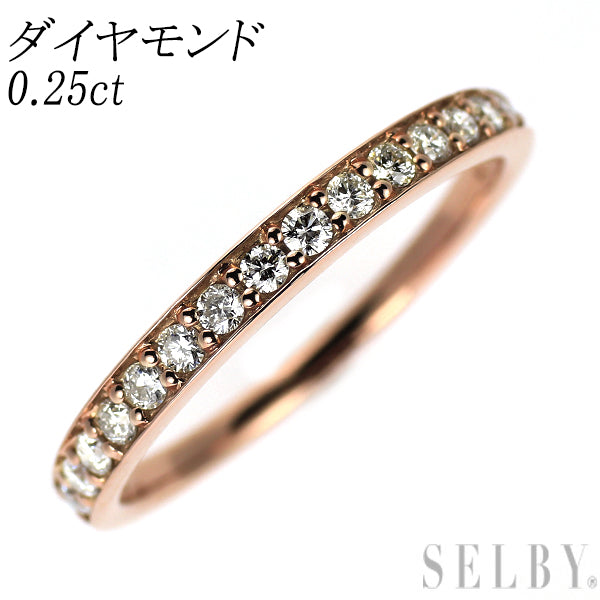 K18PG ダイヤモンド リング 0.25ct ハーフエタニティ — セルビー