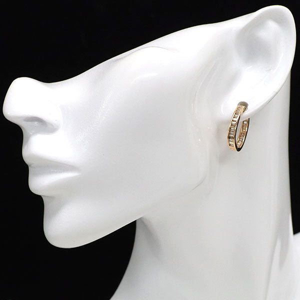 K18PG ダイヤモンド フープ ピアス 0.86ct