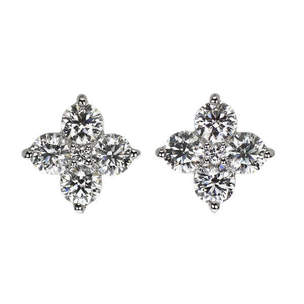 Pt900 H&C ダイヤモンド ピアス 1.10ct フラワー