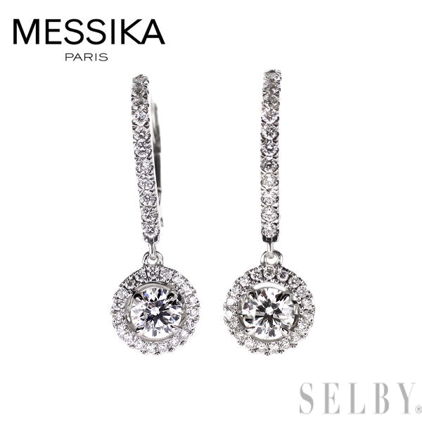 メシカ/MESSIKA K18WG ダイヤモンド ピアス