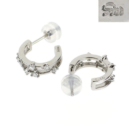 スタージュエリー Pt950/ Pt900 ダイヤモンド フープ ピアス 0.28ct 