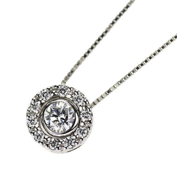 カナディアンダイヤ Pt950/ Pt850 ダイヤモンド ペンダントネックレス 0.206ct D0.08ct