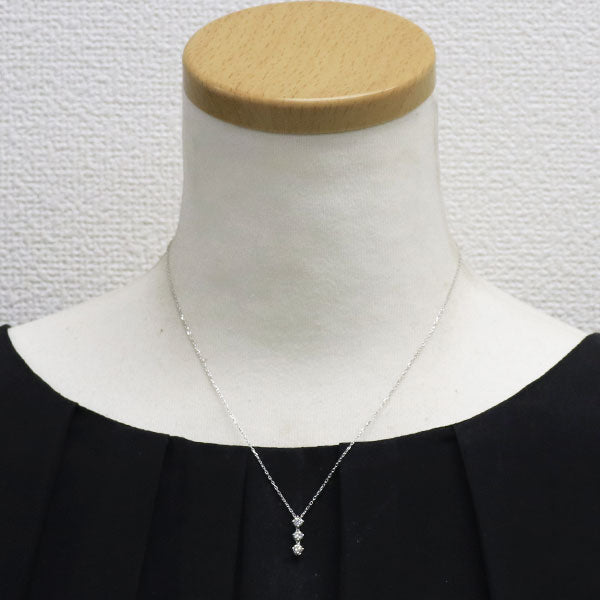 ヴァンドーム青山 Pt950/ Pt850 ダイヤモンド ペンダントネックレス 0.35ct スリーストーン