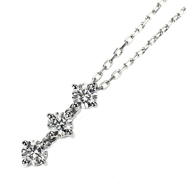ヴァンドーム青山 Pt950/ Pt850 ダイヤモンド ペンダントネックレス 0.35ct スリーストーン
