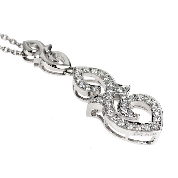 クイーン/Queen Pt950 ダイヤモンド ペンダントネックレス 0.64ct 引き輪社外