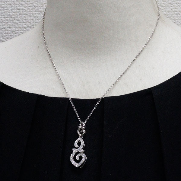 クイーン/Queen Pt950 ダイヤモンド ペンダントネックレス 0.64ct 引き輪社外