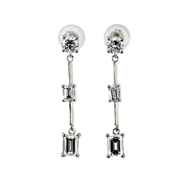 K18WG ダイヤモンド ピアス 1.01ct