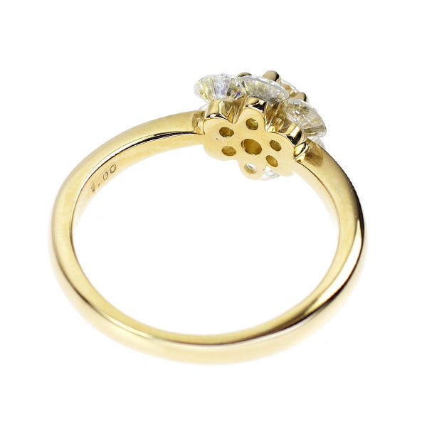 K18YG ダイヤモンド リング 1.00ct フラワー