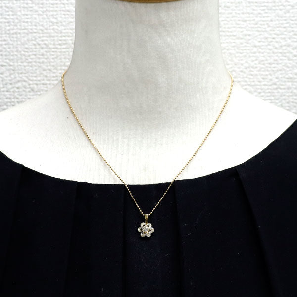 K18YG ダイヤモンド ペンダントネックレス 1.00ct フラワー