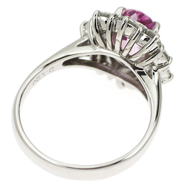 Pt900 インペリアル トパーズ ダイヤモンド リング 1.92ct D1.20ct