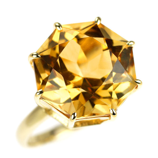 K18YG シトリン リング 10.326ct — セルビーオンラインストア