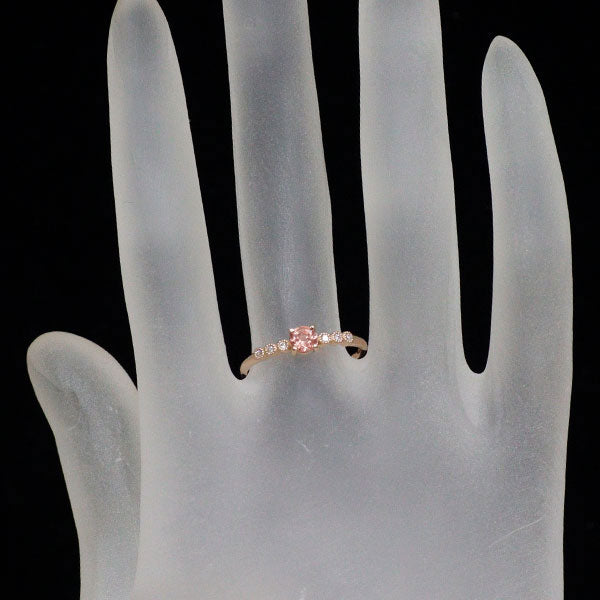 希少 K18PG アメリカコロラド産 ロードクロサイト ダイヤモンド リング 0.28ct D0.03ct