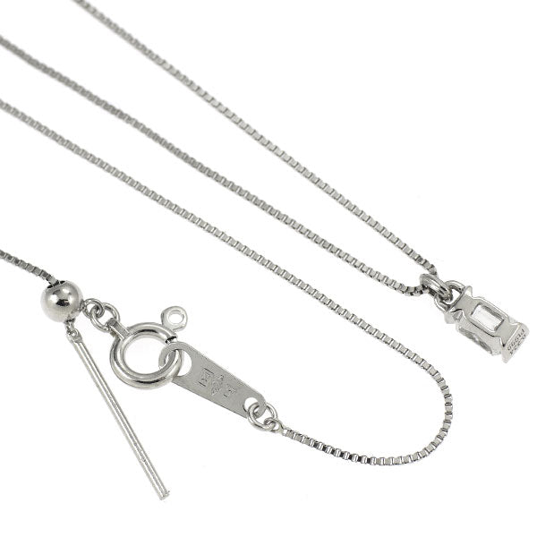 Pt999 エメラルドカット ダイヤモンド ペンダントネックレス 0.224ct