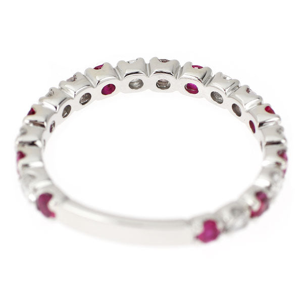 Pt900 ルビー 天然ピンク / カラーレス ダイヤモンド リング 0.51ct D0.527ct セミエタニティ