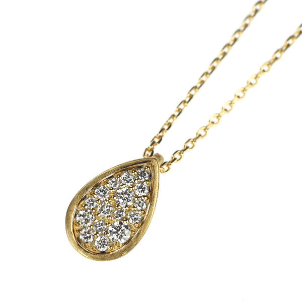セイレーンアズーロ K18YG ダイヤモンド ペンダントネックレス 0.14ct パヴェ