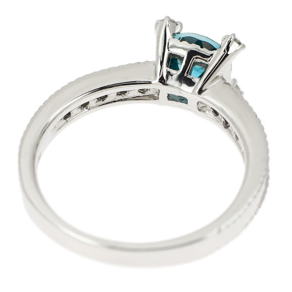 Pt900 ラタナキリブルージルコン ダイヤモンド リング 1.21ct D0.12ct