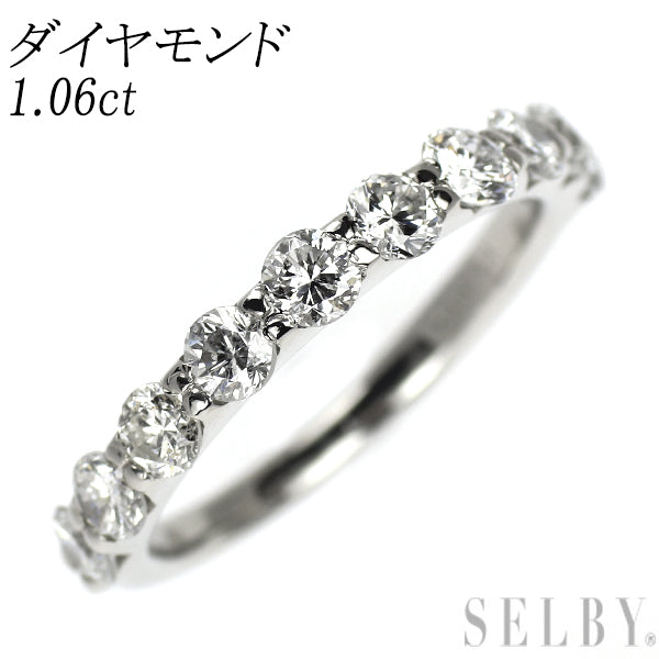 Pt900 ダイヤモンド リング 1.06ct ハーフエタニティ