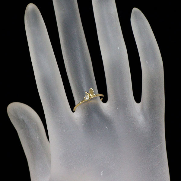 アーカー K18YG ダイヤモンド リング 0.07ct パピヨンブリリアンプチ
