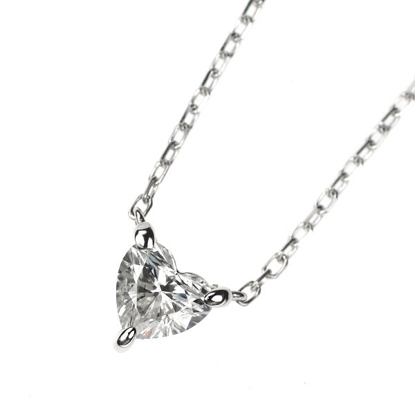 Pt900/ Pt850 ハートシェイプ ダイヤモンド ペンダントネックレス 0.30ct I I1