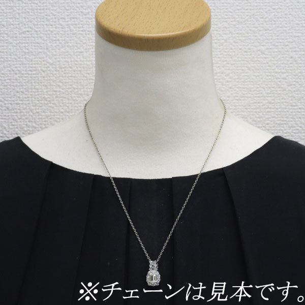 Pt900 エメラルドカット ダイヤモンド ペンダントトップ 1.074ct L SI2 D1.05ct
