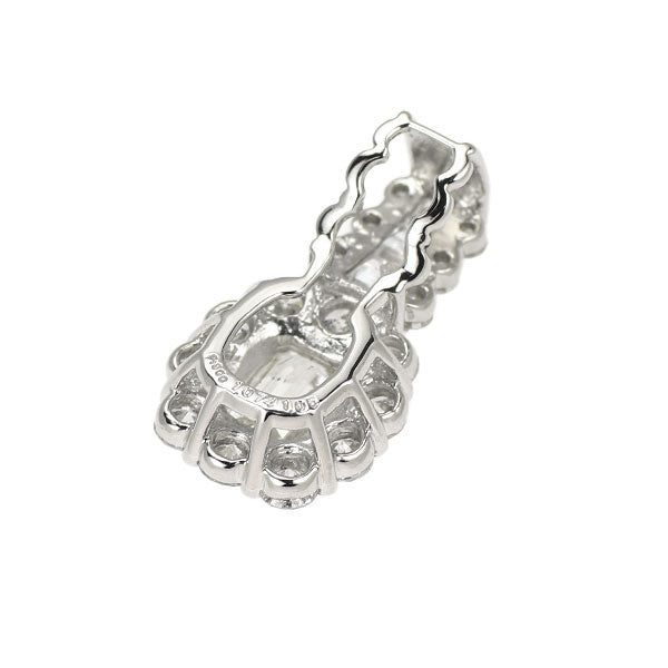 Pt900 エメラルドカット ダイヤモンド ペンダントトップ 1.074ct L SI2 D1.05ct
