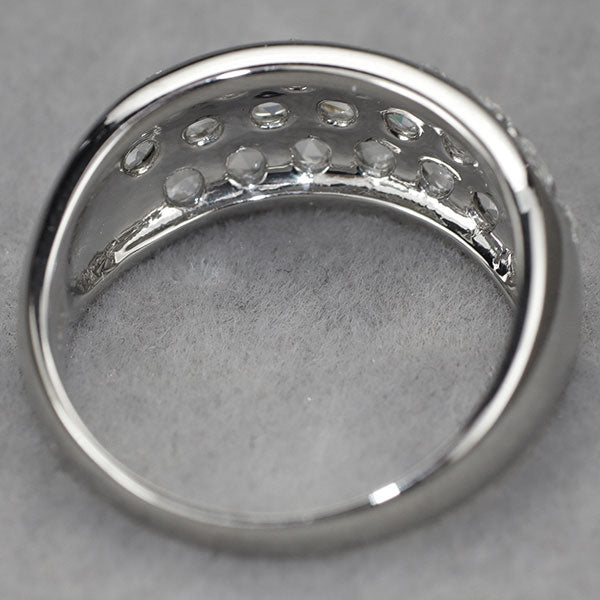 Pt900 ローズカット ダイヤモンド リング D1.70ct パヴェ