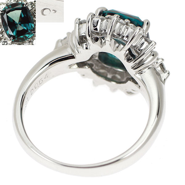 クレサンベール Pt950 再結晶アレキサンドライト ダイヤモンド リング 2.31ct D0.54ct