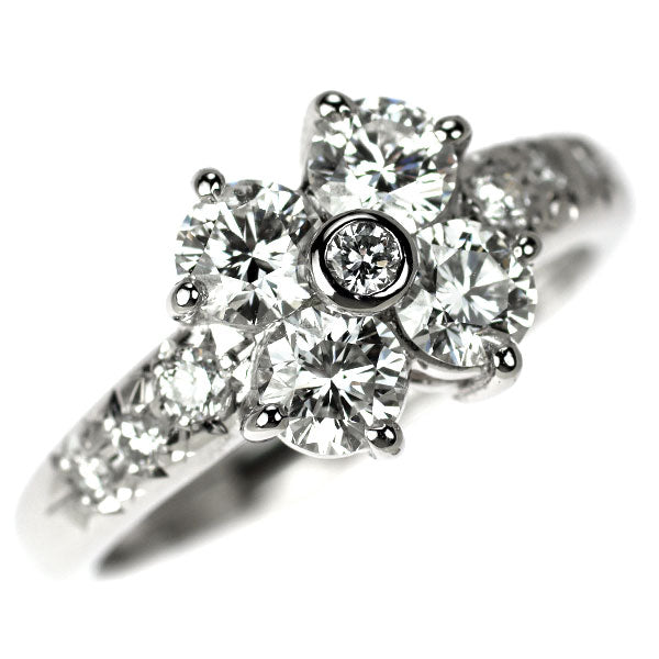 田崎真珠 Pt900 ダイヤモンド リング 1.14ct フラワー
