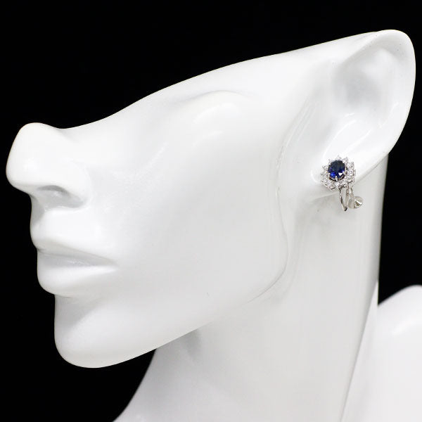 ミキモト K18WG サファイア ダイヤモンド イヤリング 2.04ct D0.82ct 《セルビー銀座店》【中古】