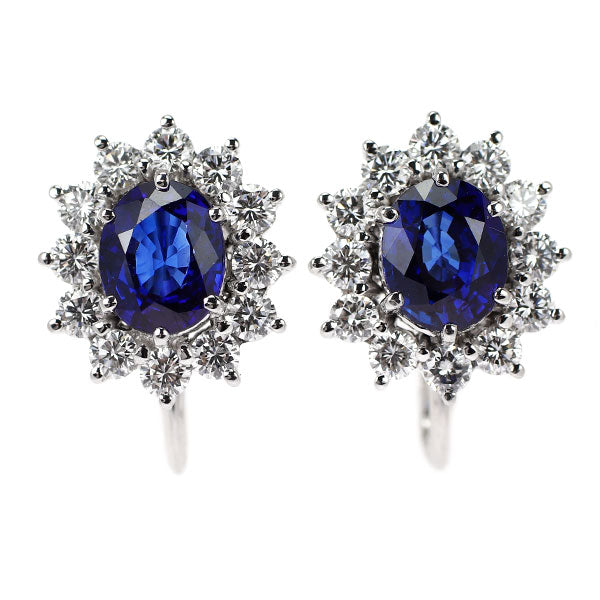 ミキモト K18WG サファイア ダイヤモンド イヤリング 2.04ct D0.82ct 《セルビー銀座店》【中古】