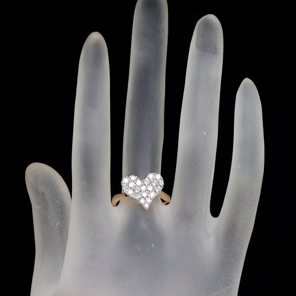 K18WG/PG ダイヤモンド リング 1.00ct ハート