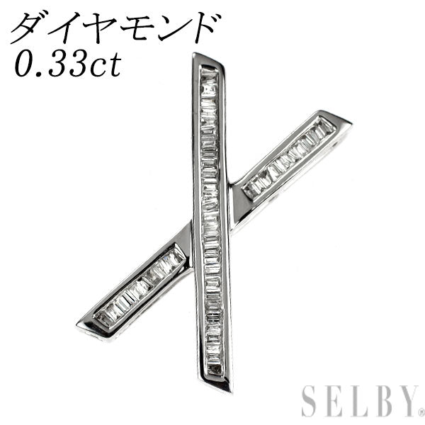 K18WG ダイヤモンド ペンダントトップ 0.33ct