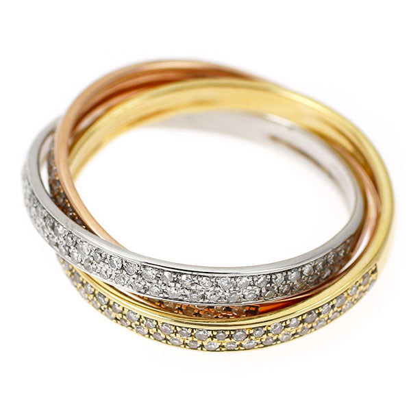 K18YG/WG/PG ダイヤモンド リング 0.51ct 3連