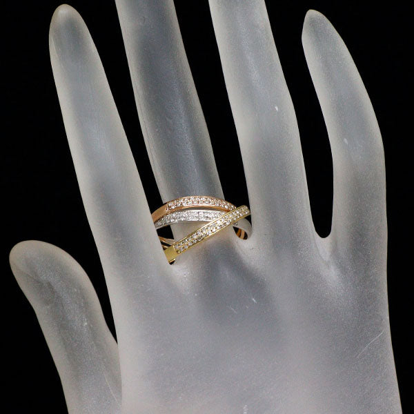 K18YG/WG/PG ダイヤモンド リング 0.51ct 3連