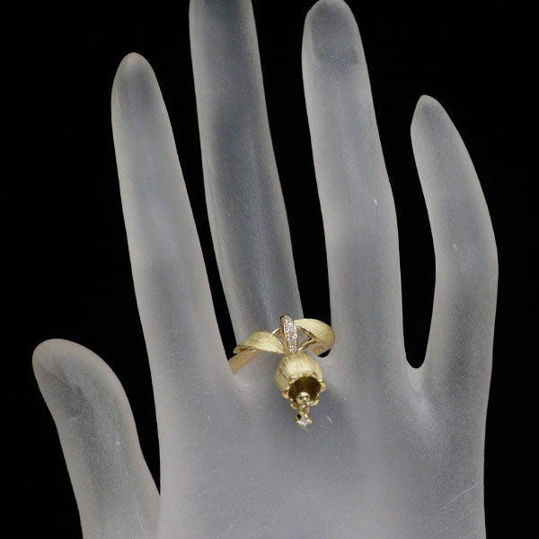 K18YG ダイヤモンド リング 0.08ct フラワー