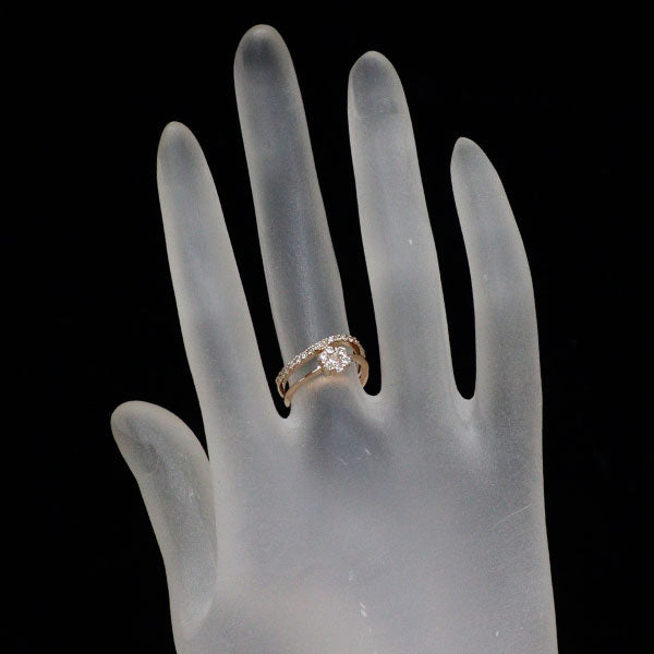 K18PG ダイヤモンド リング 0.41ct  フラワー