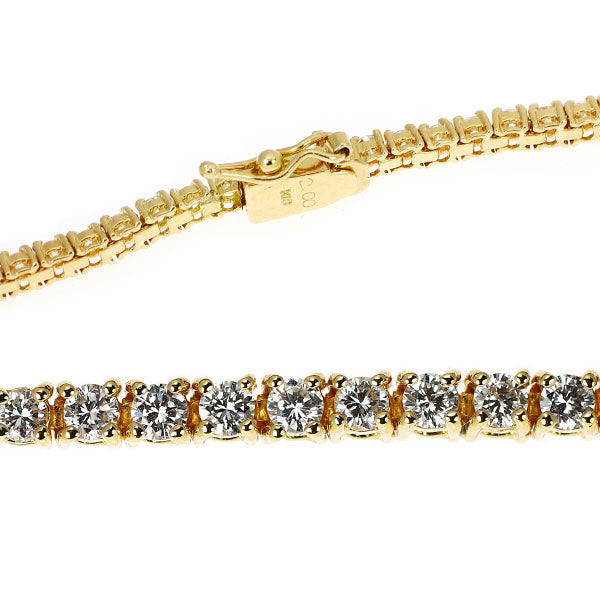 K18YG ダイヤモンド テニス ブレスレット 2.00ct
