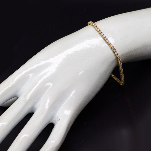 K18YG ダイヤモンド テニス ブレスレット 2.00ct