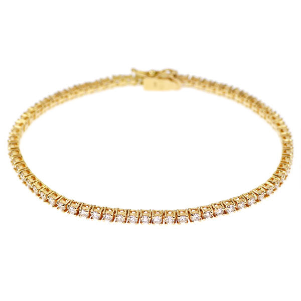 K18YG ダイヤモンド テニス ブレスレット 2.00ct